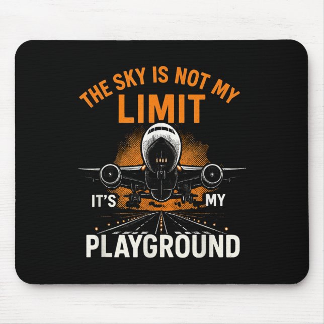 Funny Pilot Aviation Flight Aeroplane Pilot Sky No Mouse Pad (Front)