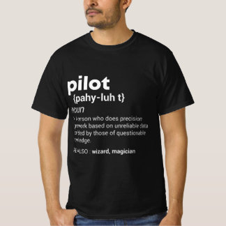 Funny Pilot Definition design Aeroplane Jet Aviati T-Shirt