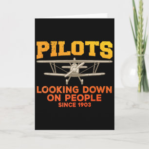 Funny Pilot Design For Men Women Aviation Aeroplan Card