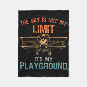 Funny Pilot Design For Men Women Aviation Aeroplan Fleece Blanket