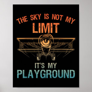 Funny Pilot Design For Men Women Aviation Aeroplan Poster