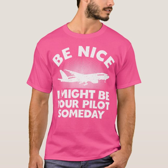 Funny Pilot Design For Men Women Aviation Aeroplan T-Shirt (Front)