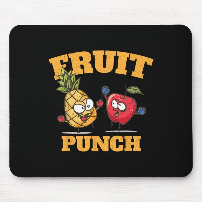 Funny Pineapple Apple Boxing Juice Tropical Fruit  Mouse Pad (Front)