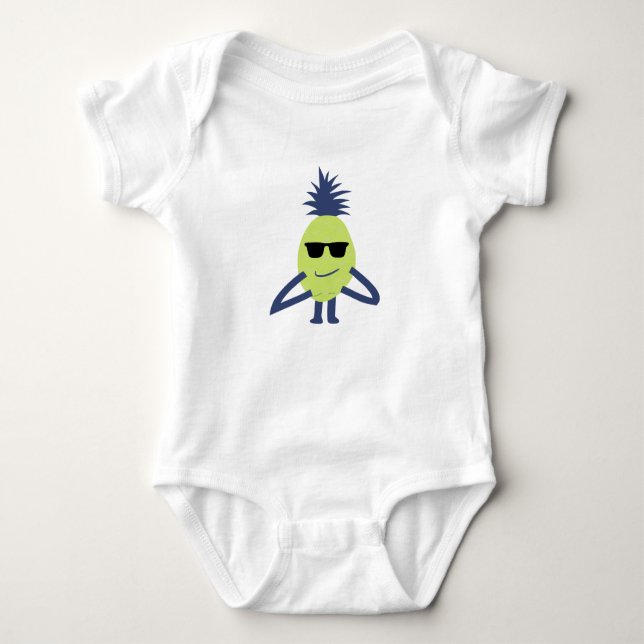 Funny pineapple art baby bodysuit (Front)
