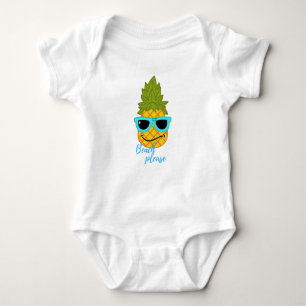 Funny Pineapple Chilling With Summer Sunglasses Baby Bodysuit