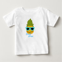 Funny Pineapple Chilling With Summer Sunglasses  