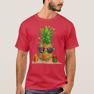 Funny Pineapple Christmas Tree Lights Xmas Gifts T-Shirt