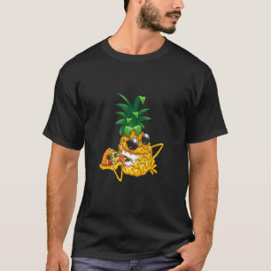 Funny Pineapple Eating Pizza Pizzaologist Graphic T-Shirt