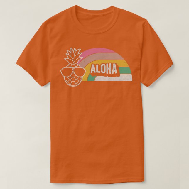Funny Pineapple Lover Aloha Tropical Summer Vibes  T-Shirt (Design Front)