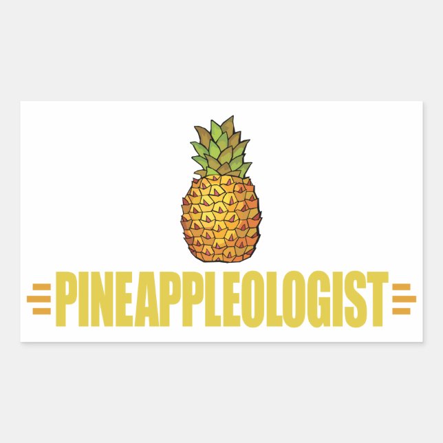 Funny Pineapple Lover Rectangular Sticker (Front)