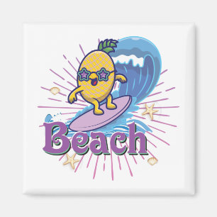 funny pineapple magnet