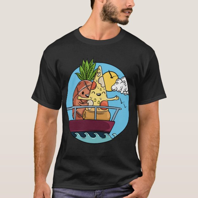 Funny Pineapple On Pizza Forbidden Valentines Day  T-Shirt (Front)