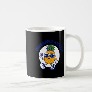 Funny Pineapple Shirt Cute Tropical Fruit Cartoon Coffee Mug