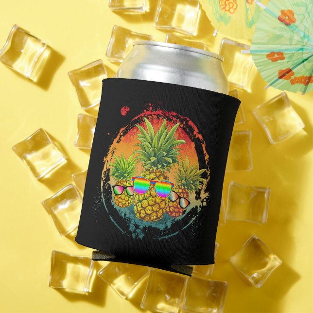Funny Pineapple Summer Vibes Can Cooler (In Situ Summer)