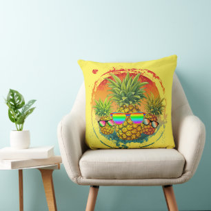 Funny Pineapple Summer Vibes Cushion