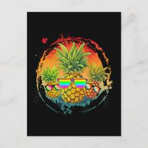 Funny Pineapple Summer Vibes Postcard