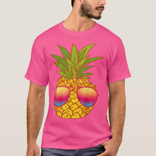 Funny Pineapple Sunglasses Art Hawaiian Aloha Hawa T-Shirt