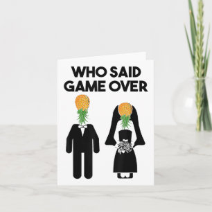 Funny Pineapple Swinger Gift Wedding Bride Groom M Card