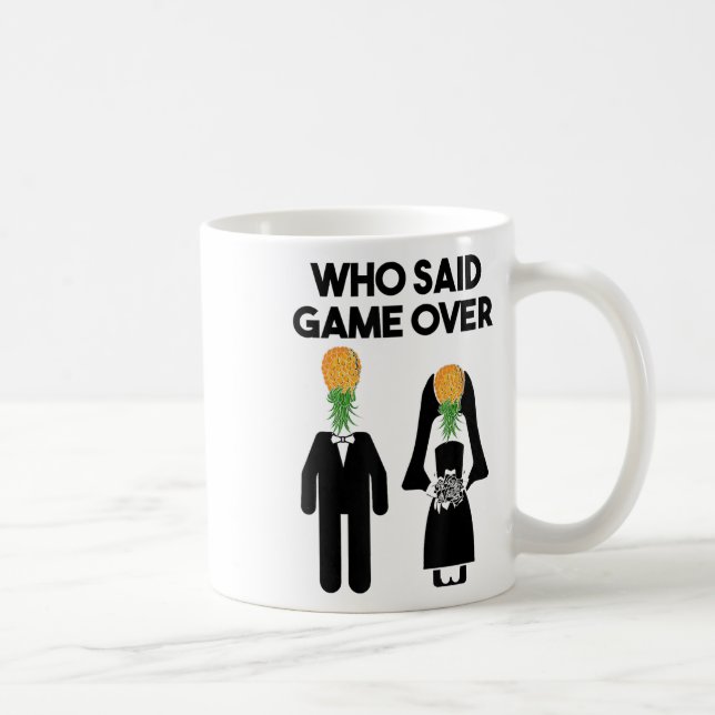Funny Pineapple Swinger Gift Wedding Bride Groom M Coffee Mug (Right)