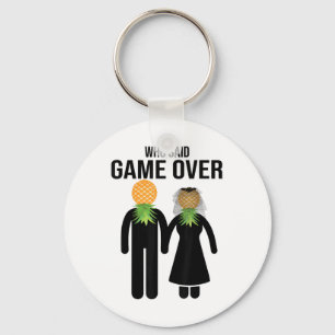 Funny Pineapple Swinger Gift Wedding Bride Groom M Key Ring