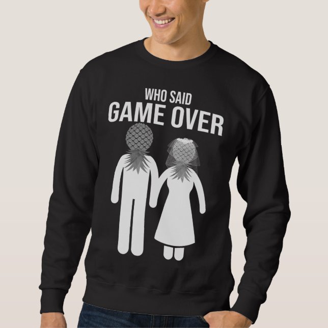 Funny Pineapple Swinger Gift Wedding Bride Groom M Sweatshirt (Front)