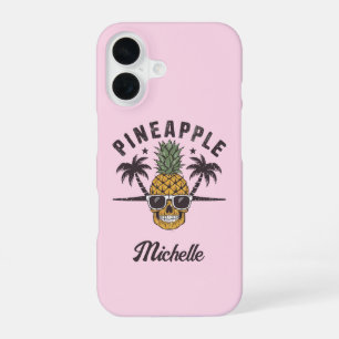 Funny Pineapple wearing sunglasses Personalised iPhone 16 Case
