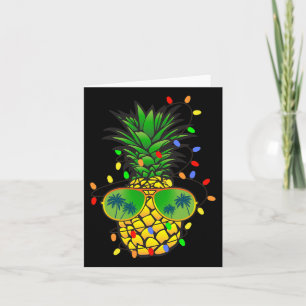 Funny Pineapple Xmas Tree Summer Christmas In July Card