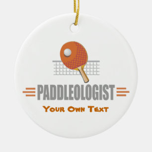 Funny Ping Pong Lover Ceramic Tree Decoration