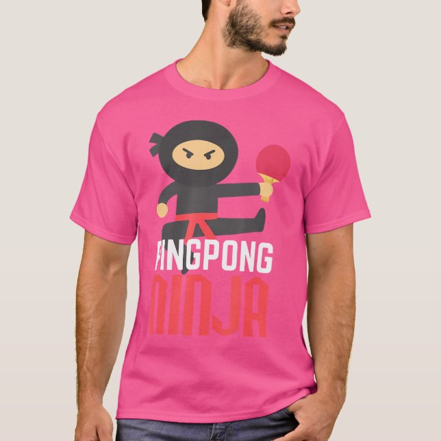 Funny Ping Pong Ninja Shirt Table Tennis (Front)