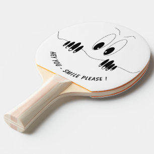 Funny Ping Pong Paddle with Playful Eyes - Smile
