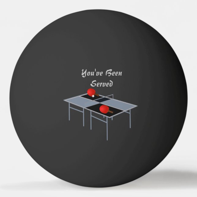Funny Ping Pong Table Served Design, Ping Pong Ball (Front)
