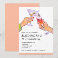  Funny Pink 31st birthday invitation Cocktail