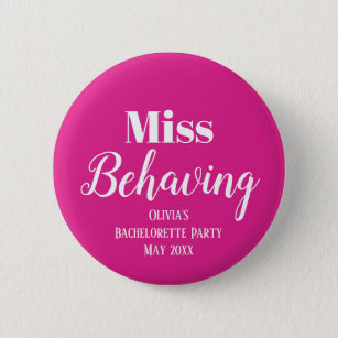 Funny Pink Bachelorette Party 6 Cm Round Badge