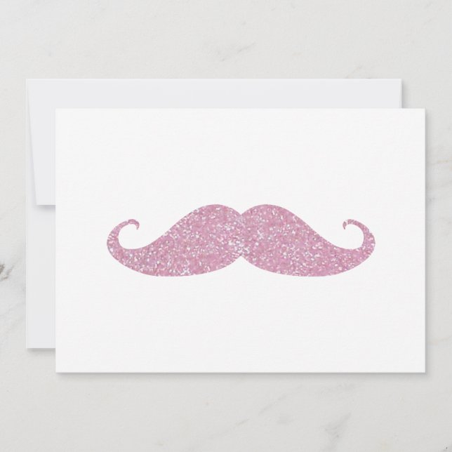 Funny Pink Bling Moustache (Front)