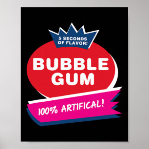 Funny Pink Bubble Gum Halloween Costume Poster