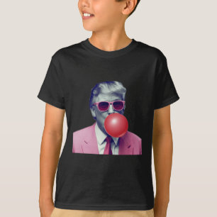 Funny Pink Donald Trump Bubble Gum Yum Tee 