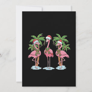 Funny Pink Flamingo "Dreaming of a Pink Christmas Thank You Card