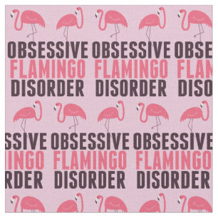 Funny Pink Flamingo Fabric