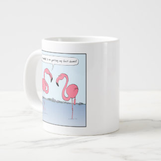 Funny Pink Flamingos Cartoon | Humourous Novelty Large Coffee Mug