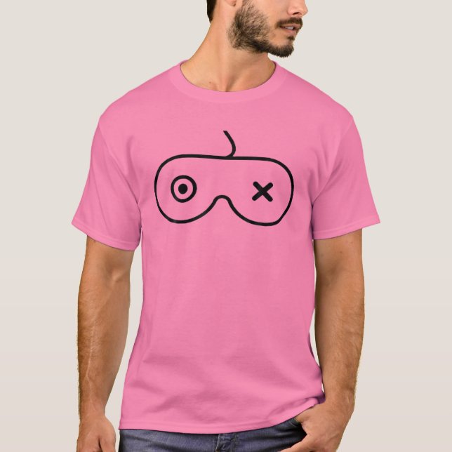 Funny Pink Gamer Ribbon Breast Cancer Awareness Fi T-Shirt (Front)