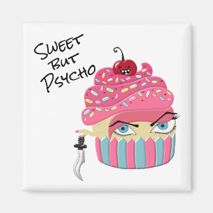 Funny Pink Halloween Cupcake Kawaii Food Humour Magnet