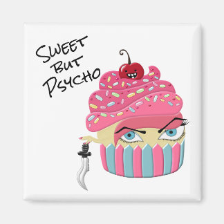 Funny Pink Halloween Cupcake Kawaii Food Humour Magnet