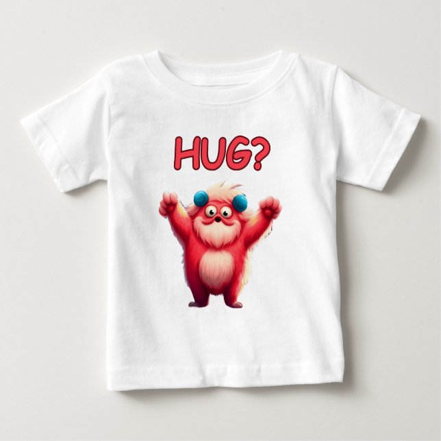 Funny pink monster baby T-Shirt (Front)