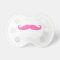Funny Pink Moustache Pacifier