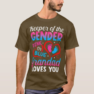 Funny Pink Or Blue Grandad Loves You Gender Reveal T-Shirt