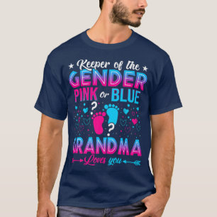Funny Pink Or Blue Grandma Loves You Gender Reveal T-Shirt