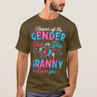 Funny Pink Or Blue Granny Loves You Gender Reveal T-Shirt