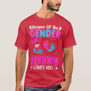 Funny Pink Or Blue Granny Loves You Gender Reveal T-Shirt