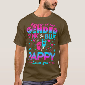 Funny Pink Or Blue Pappy Loves You Gender Reveal C T-Shirt