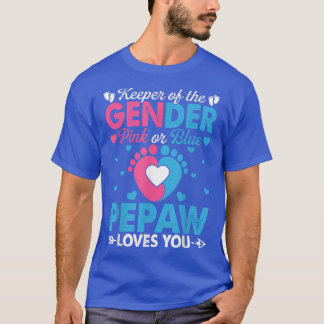 Funny Pink Or Blue Pepaw Loves You Gender Reveal C T-Shirt